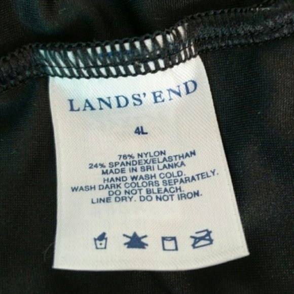 Lands end black halter one piece swimsuit 4L - Picture 11 of 12